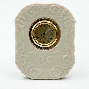 NWT Lenox Georgian Creamware Quartz Mantle Nightstand New Battery Clock